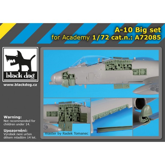 1/72 Fairchild Republic A-10 Thunderbolt II Super Detail set for Academy kits