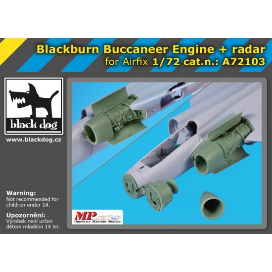 1/72 Blackburn Buccaneer Engine & Radar for Airfix kits