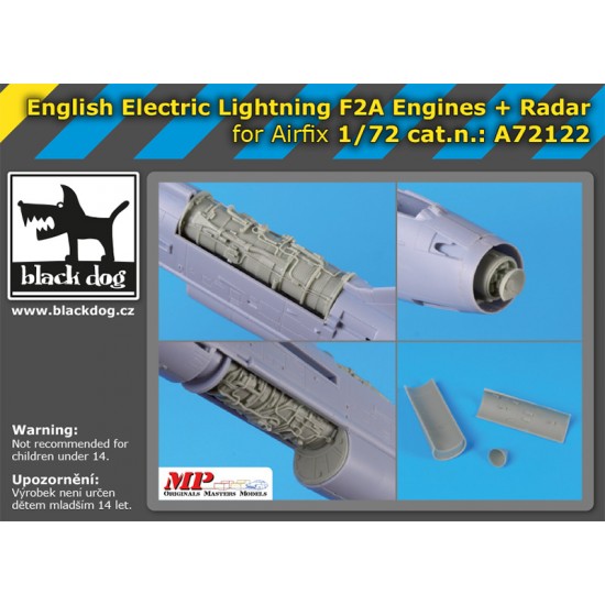 1/72 English Electric Lightning F2A Engines & Radar for Airfix kits
