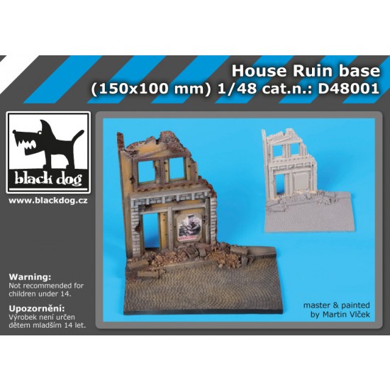 1/48 House Ruin Base (150 x 100mm)