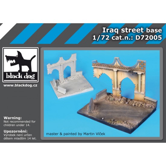 1/72 Iraqi Street Section with Partial Structure Diorama Base (Dimensions: 100 x 130mm)