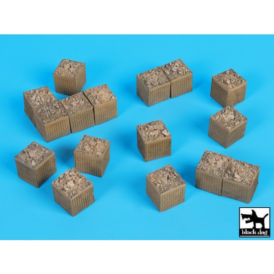 1/72 Sandbag Armoured Wall (HESCO) No.1