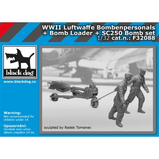 1/32 WWII Luftwaffe Bombenpersonal, Bomb Loader & SC250 Bomb set