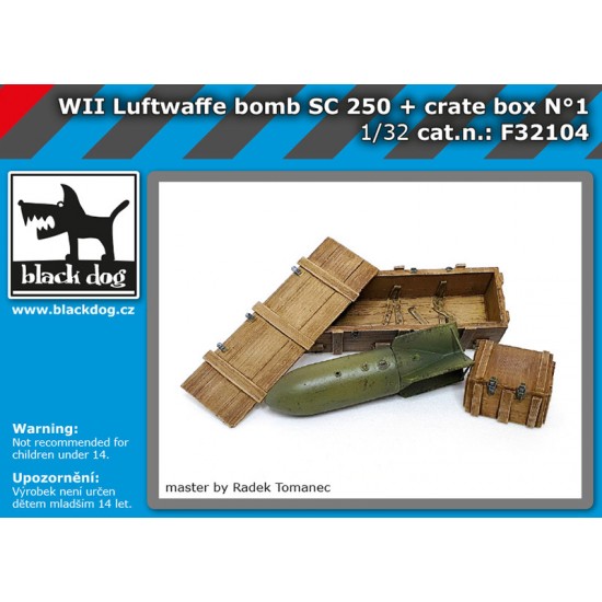 1/32 WW II Luftwaffe Bomb SC 250 & Crate Box Vol.1