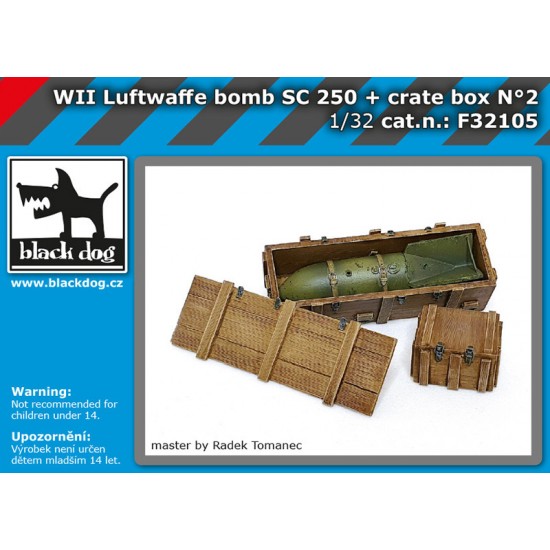 1/32 WW II Luftwaffe Bomb SC 250 & Crate Box Vol.2