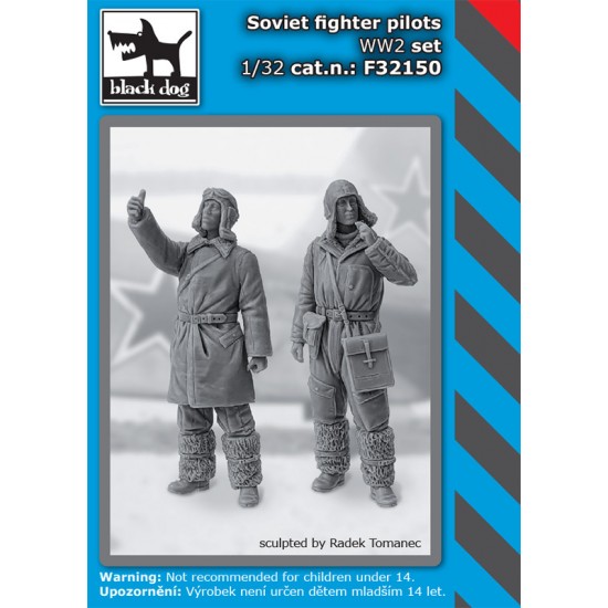 1/32 WWII Soviet Fighter Pilots set (2 figures)