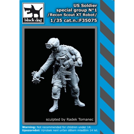1/35 US Soldier Special Group Recon Scout XT Reconnaissance Robot No.1 (1 Figure)