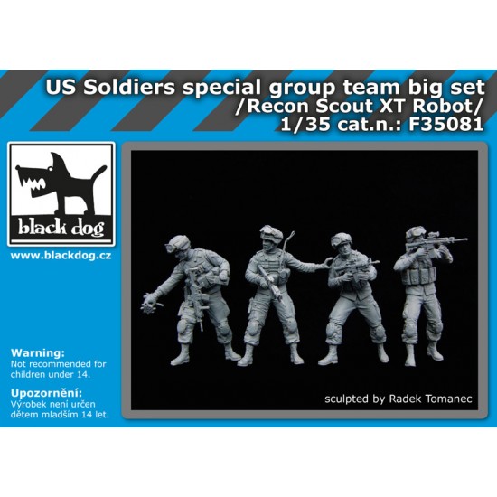 1/35 US Soldiers Special Group Recon Scout XT Reconnaissance Robot Big set (4 Figures)