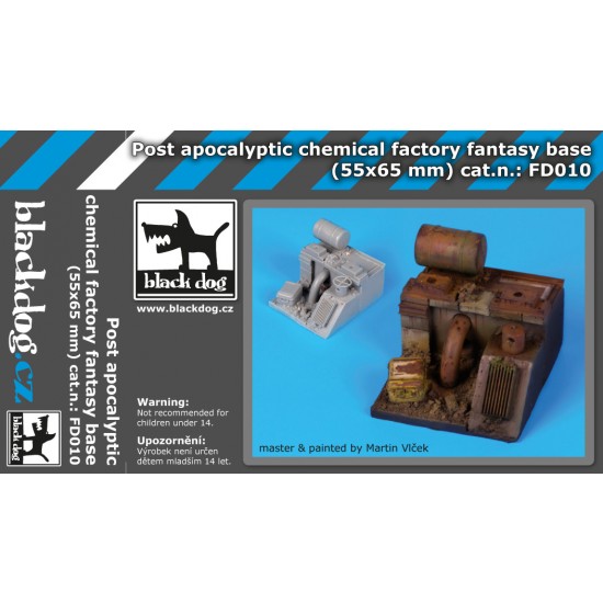 Post Apocalyptic Chemical Factory Fantasy Base (Size: 55x65mm)