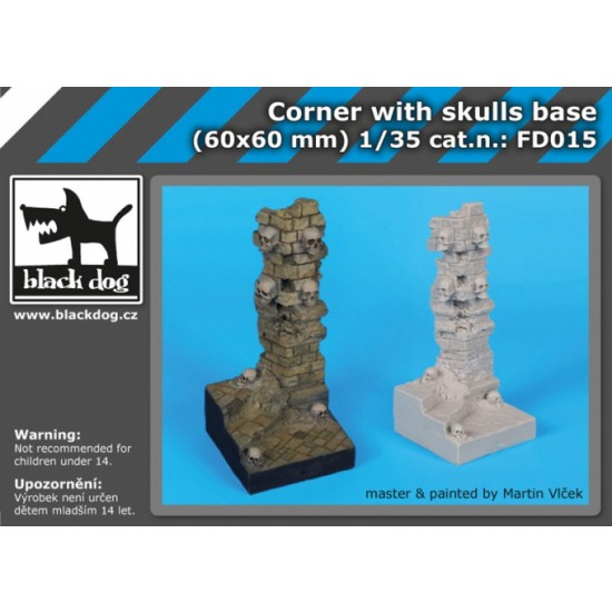 1/35 Corner with Skulls Base (60 x 60mm)