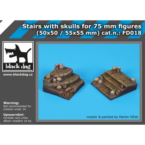 Stairs with Skulls for 75mm Figures