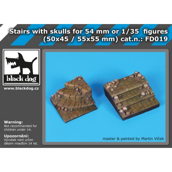 Stairs with Skulls for 54mm or 1/35 Figures