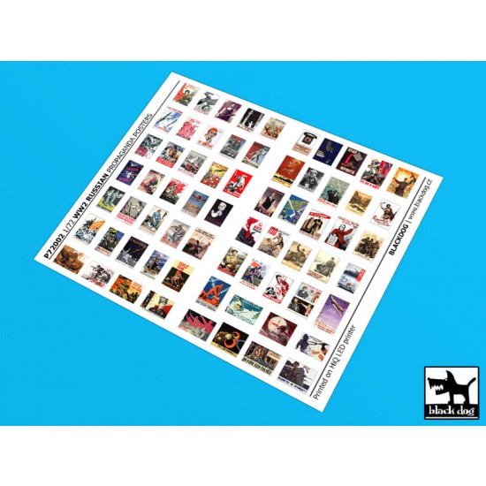 1/72 WWII Russian Propaganda Posters (67 posters, printed paper)