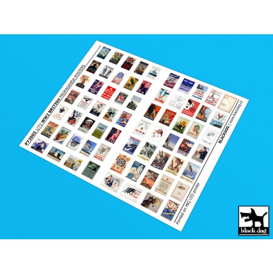 1/72 WWII British Propaganda Posters (68 Posters, Printed Paper)