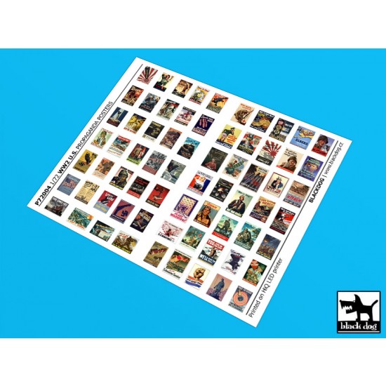 1/72 WWII US Propaganda Posters (69 Posters, Printed Paper)