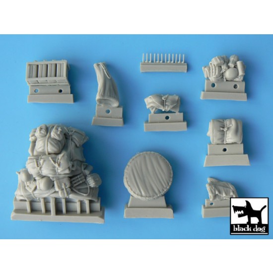 1/35 SdKfz. 222 & 223 Accessories Set for Tamiya kits, 12 resin parts