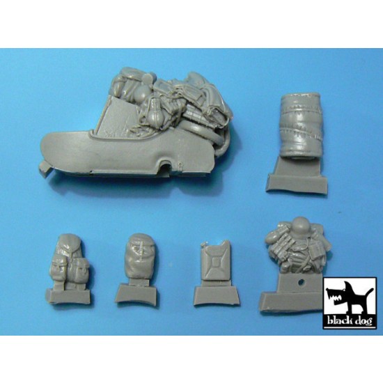 1/35 German Sidecar Accessories Set for Master Box kit