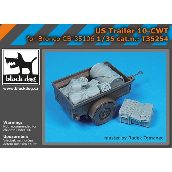 1/35 US Trailer 10-CWT Accessories Set for Bronco kit #CB35106