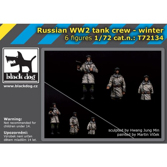 1/72 WWII Russian Tank Crews #Winter (6 figures)