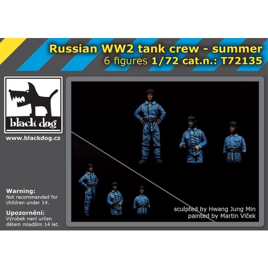 1/72 WWII Russian Tank Crew #Summer (6 figures)