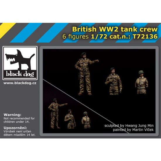 1/72 WWII British Tank Crews (6 figures)