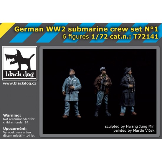 1/72 WWII German Submarine Crew Set Vol.1 (6 figures)