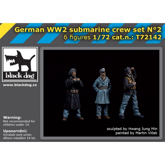 1/72 WWII German Submarine Crew Set Vol.2 (6 figures)