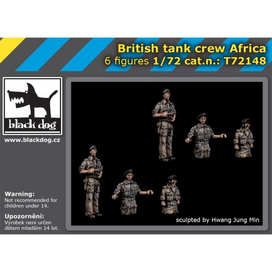 1/72 British Tank Crew, Africa (6 figures)
