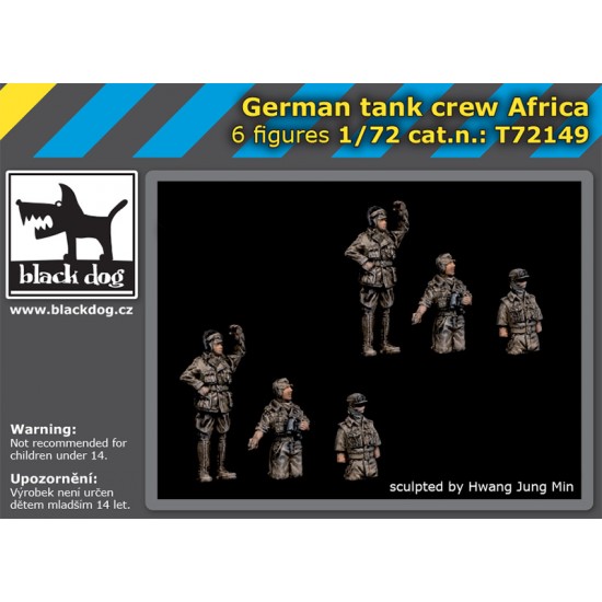 1/72 German Tank Crew, Africa (6 figures)