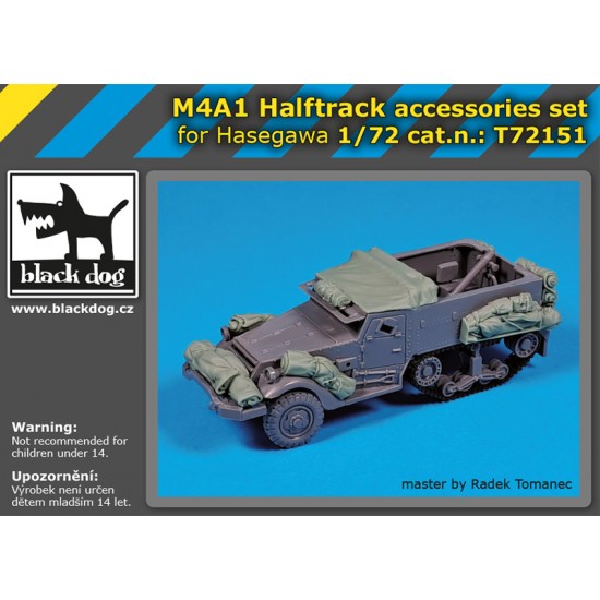 1/72 M4A1 Halftrack Stowage Set for Hasegawa kits