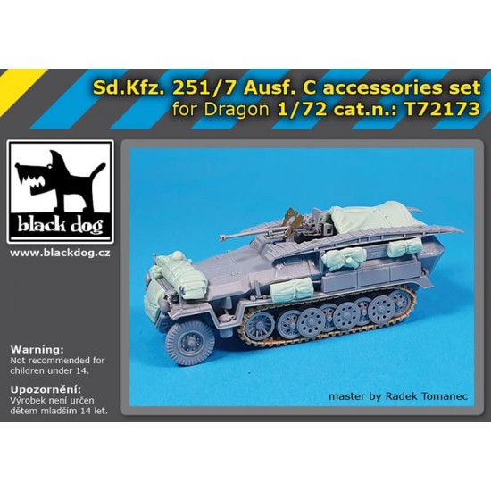 1/72 Sd.Kfz. 251/7 Ausf. C Accessories Set for Dragon kits