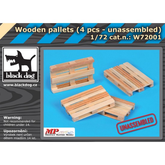 1/72 Wooden Pallets (4pcs, unassembled)