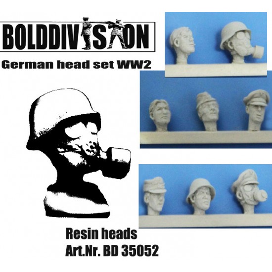 1/35 WWII German Head set (8 heads)