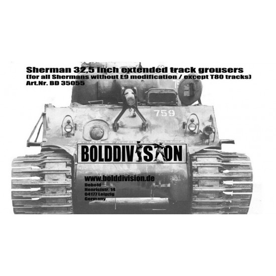 1/35 Sherman 32.5inch Extended Track Grousers