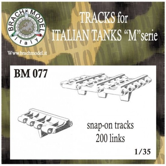 1/35 Tracks for Italian Tanks "M" Serie (200 Snap-On Links)