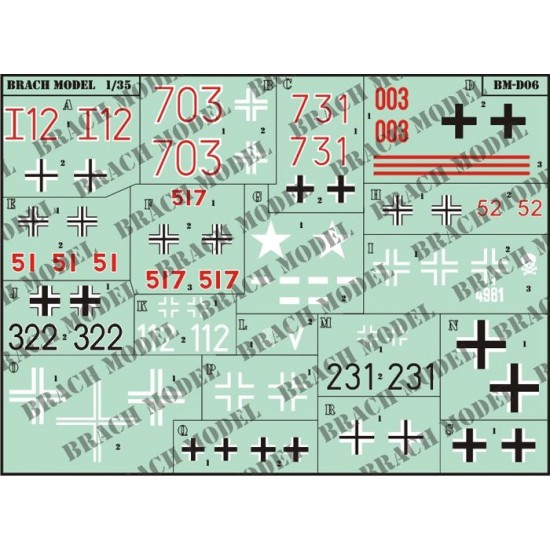 Decals for 1/35 WWII French, German Vehicles in Service