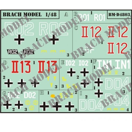 Decals for 1/48 WWII German WWII Stabe (HQ, Etat-majeurs)