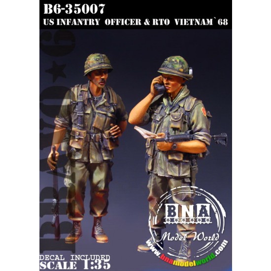 1/35 US Officer & RTO, Vietnam 1968 (2 Figures)