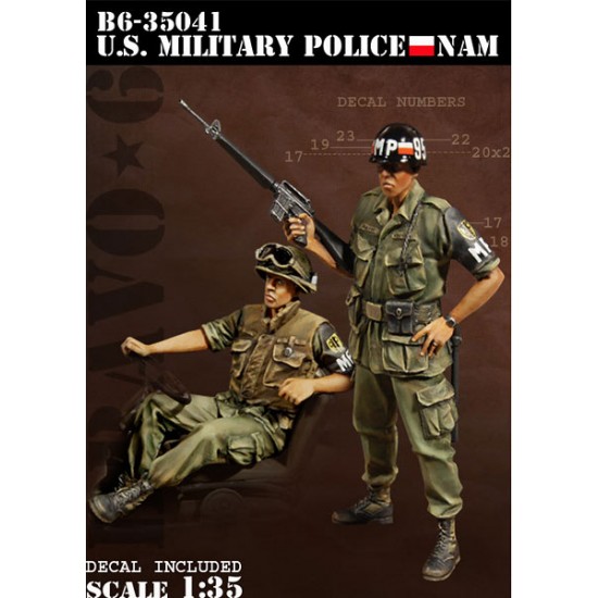 1/35 US Military Police Nam with decals (2 figures)