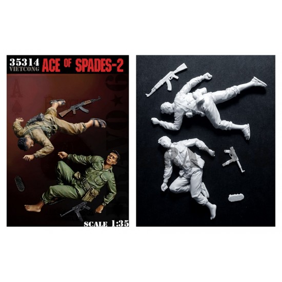 1/35 Viet Cong ACE of Spades-2 Wounded Soldiers (2 figures)