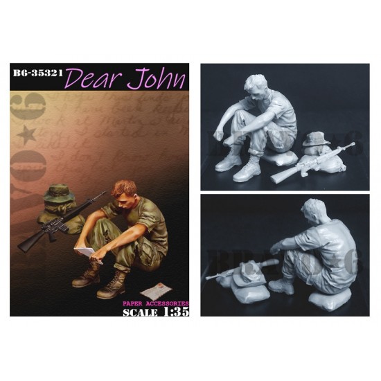 1/35 "Dear John" Soldier Reading Letter