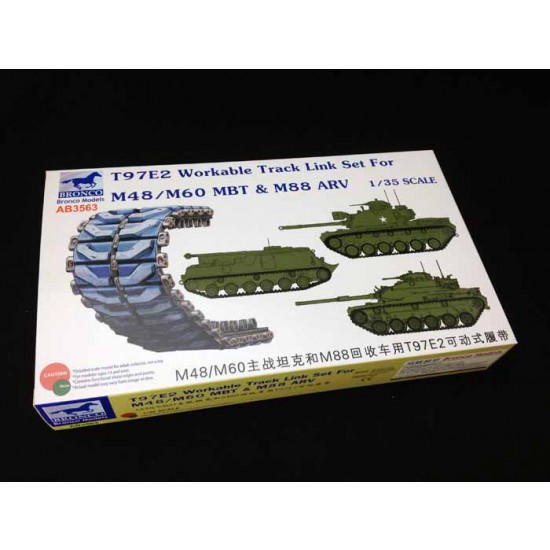 1/35 T97E2 Workable Track Link set for M48/M60 MBT & M88 ARV