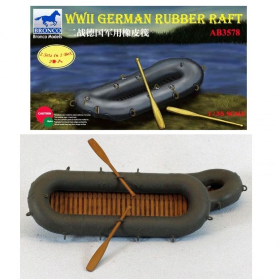 1/35 WWII German Rubber Raft Set (2 in 1) Bronco AB3578