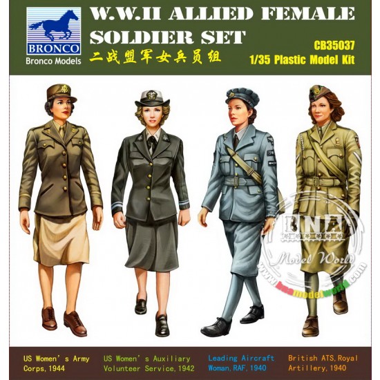 1/35 WWII Allied Female Soldier Set