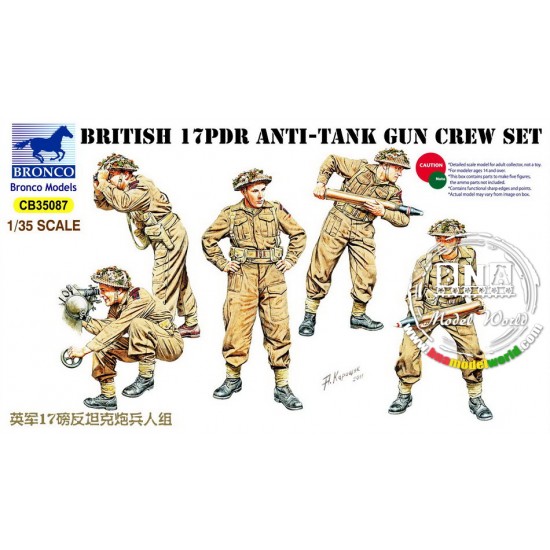 1/35 British 17pdr Anti-tank Gun Crew Set (5 Figures)