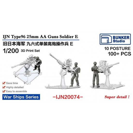 1/200 IJN Type 96 AA Gun Crew Set A