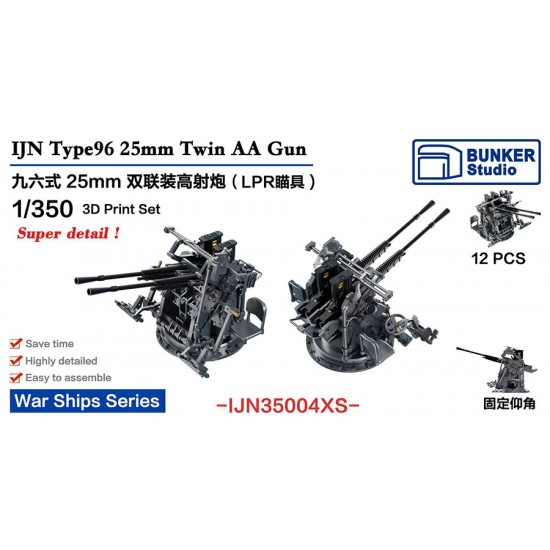 1/350 IJN Type96 25mm Twin AA Gun LPR Sight (Late Type, 12pcs)
