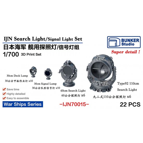 1/700 IJN Search Light Set (22pcs)