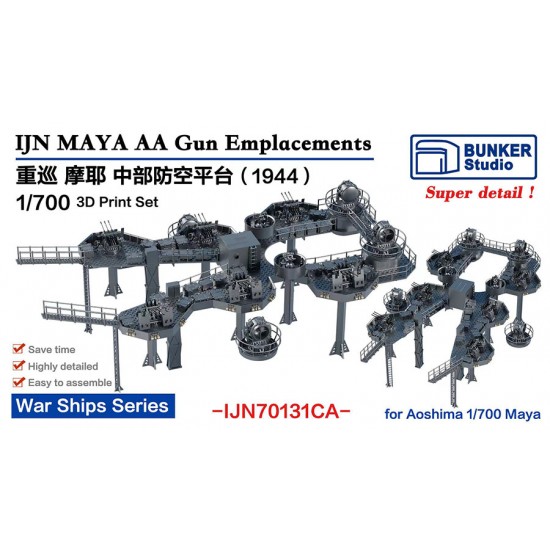 1/700 IJN MAYA AA Gun Emplacement (1944) for Aoshima kit