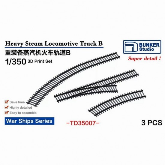 1/350 Steam Locomotive Track B for War Ships